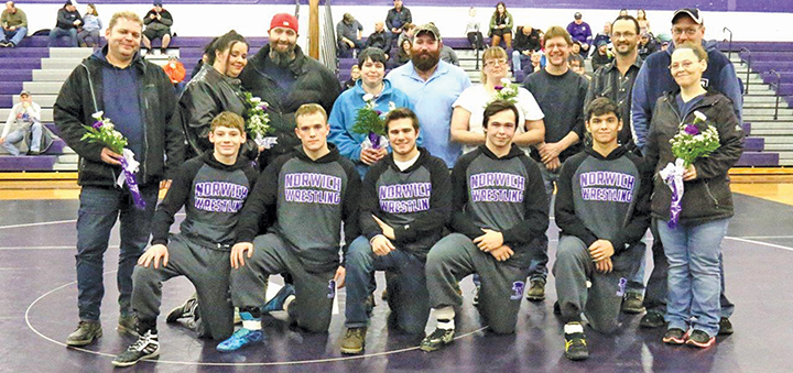 Norwich earns win in friendly dual with Marauders on senior night